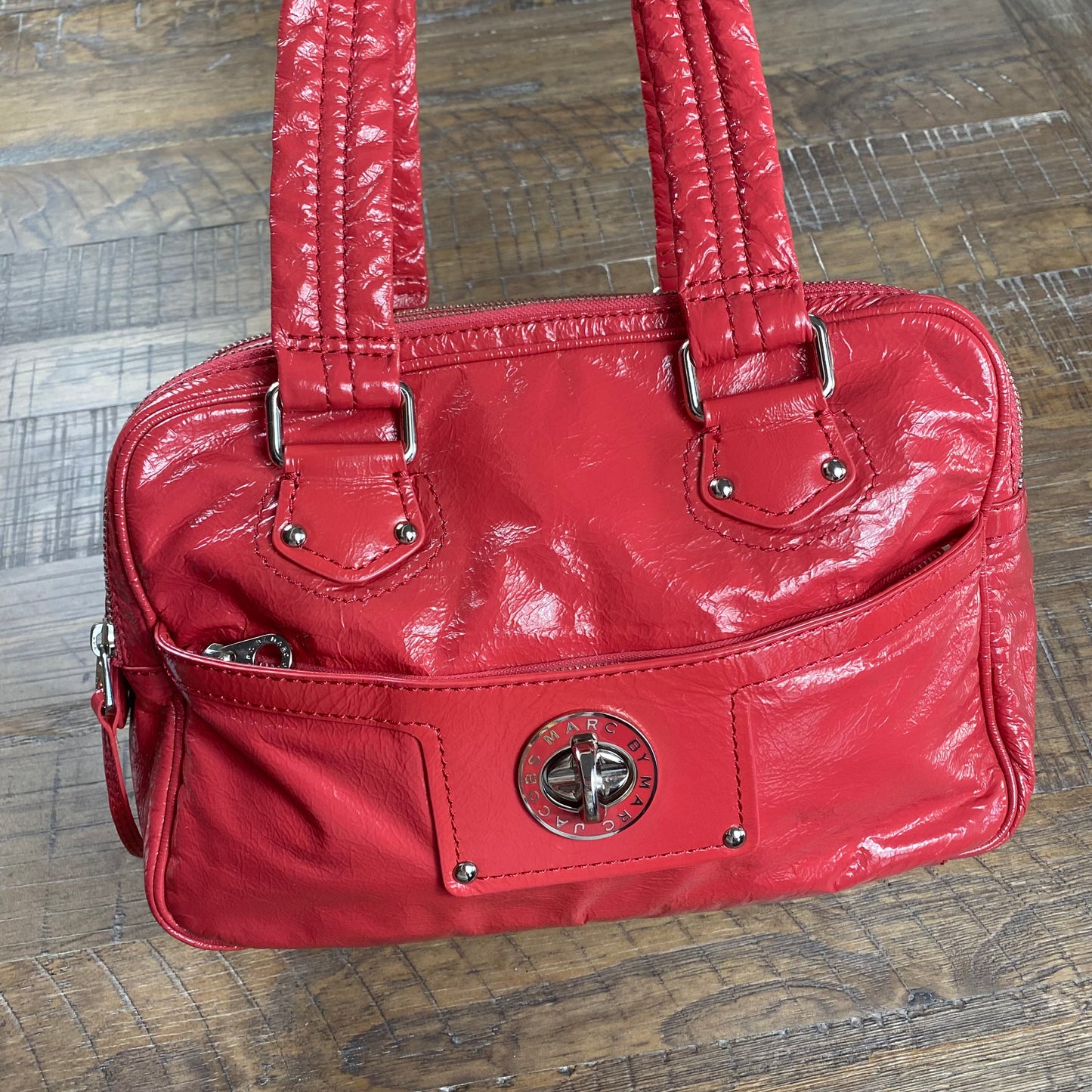 Marc Jacobs Totally Turnlock Patent Leather Satchel
