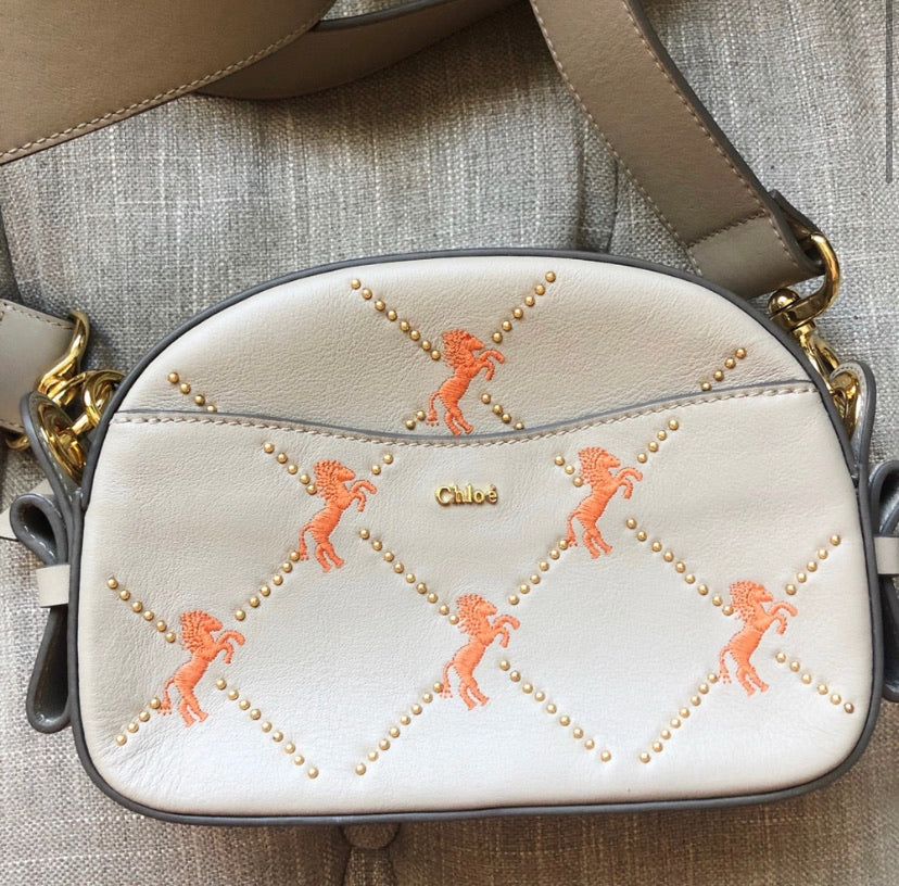 Chloé Little Horses Embroidered Crossbody Bag