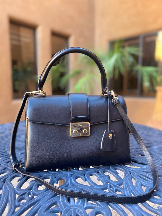 Dior New Lock Top Handle Leather Bag