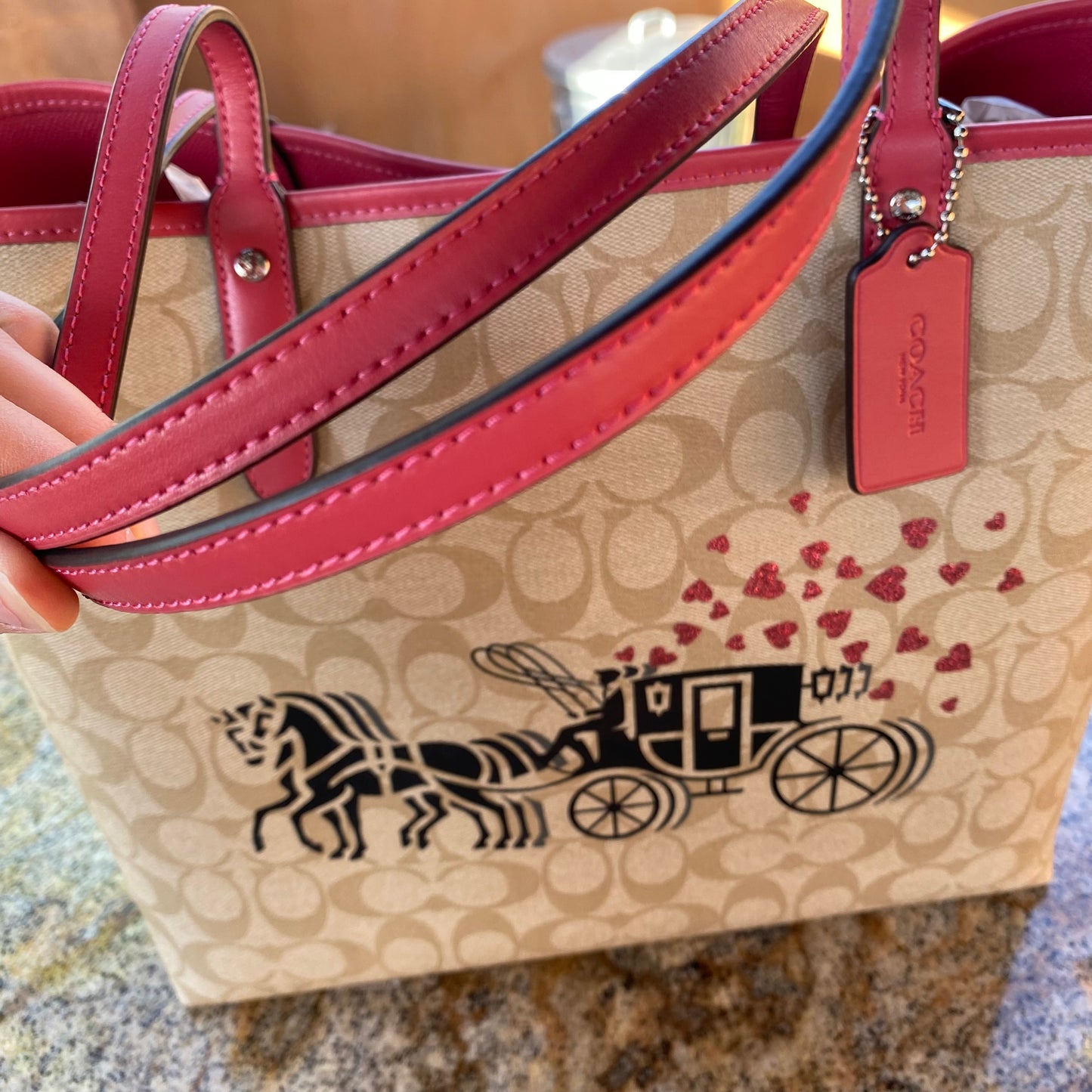 Coach Monogram Reversible City Tote