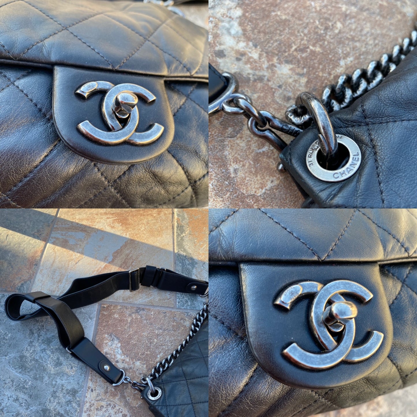 Chanel Quilted Calfskin Leather Coco Pleats Bag
