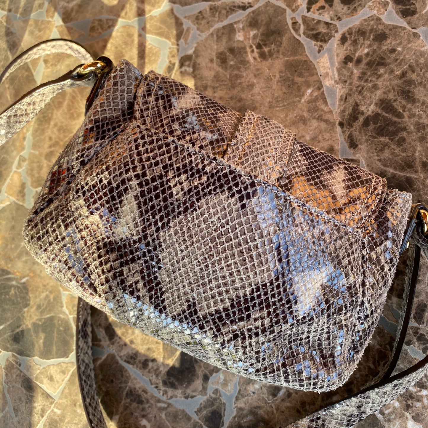 Michael Kors Snakeskin Leather Crossbody Bag