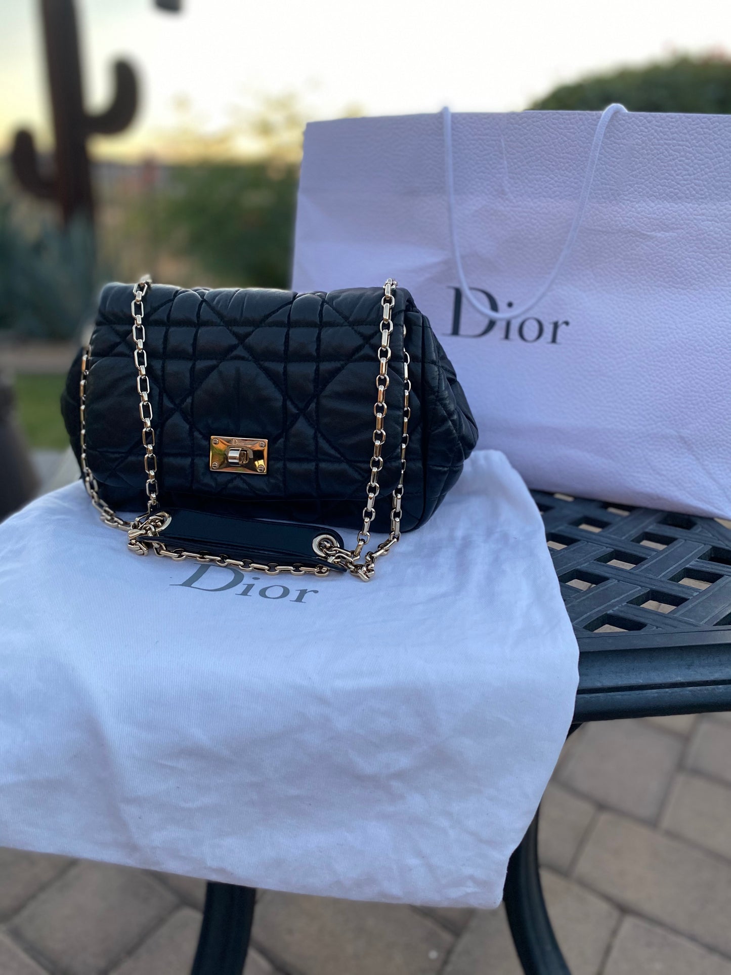 Dior Milly La Foret Quilted Leather Shoulder Bag