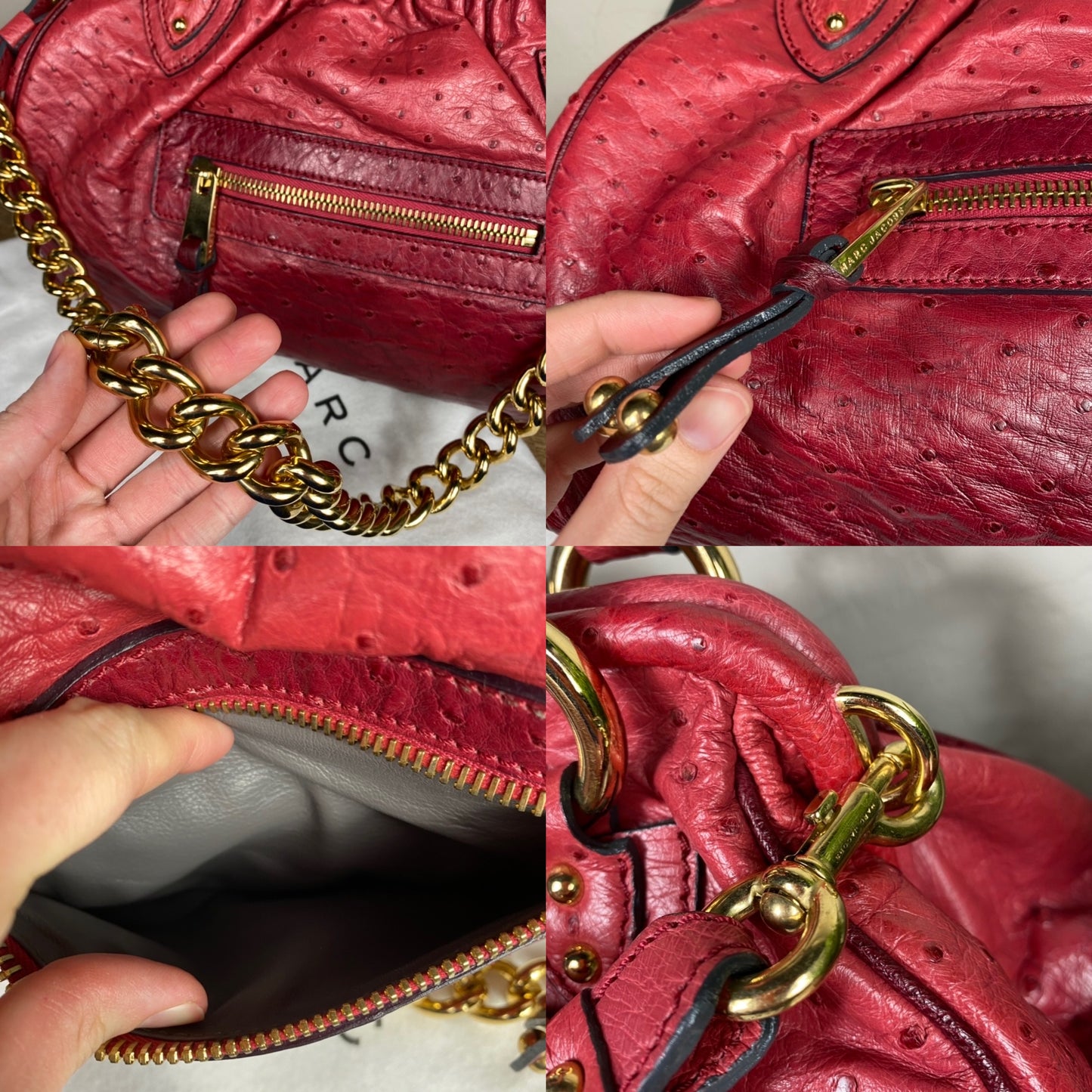 Marc Jacobs Limited Edition Ostrich Ombré Stam Bag