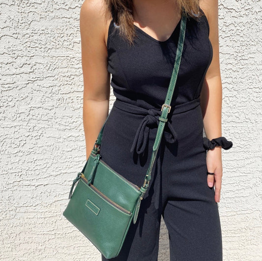 Dooney & Bourke Green Leather Crossbody Bag