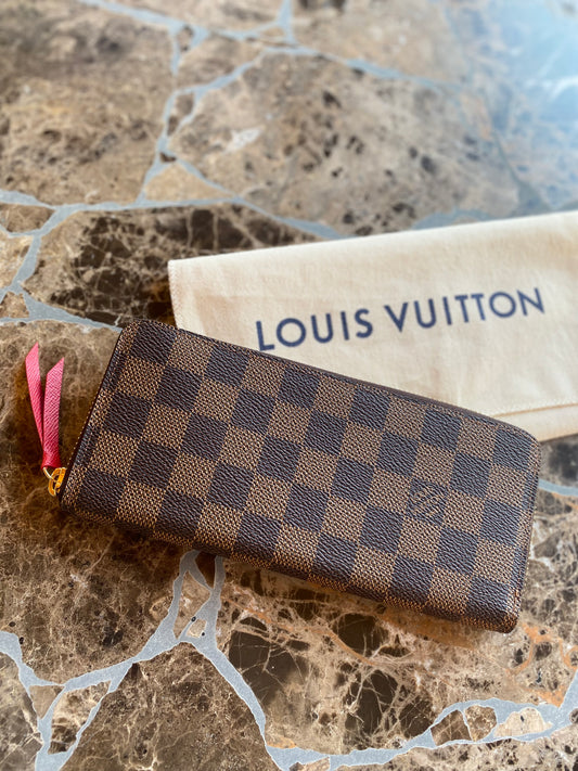 Louis Vuitton Clemence Damier Ebene Wallet