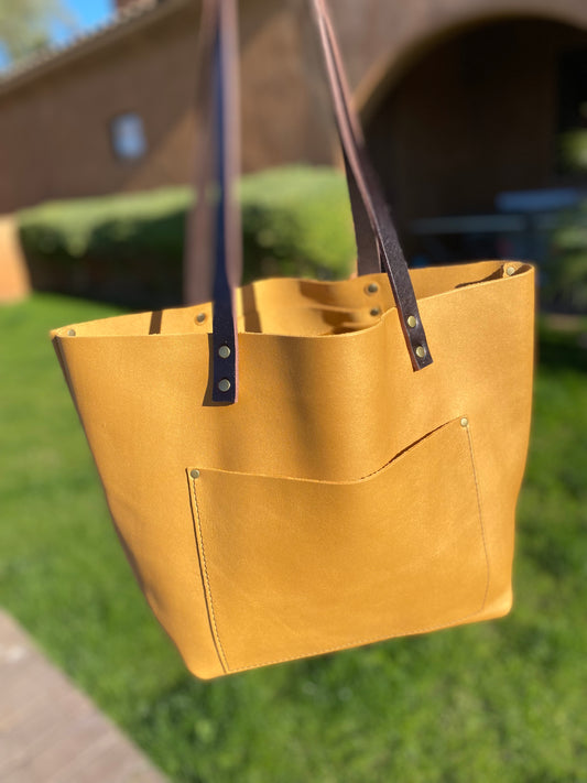 Portland Leather Honeycomb Leather Tote
