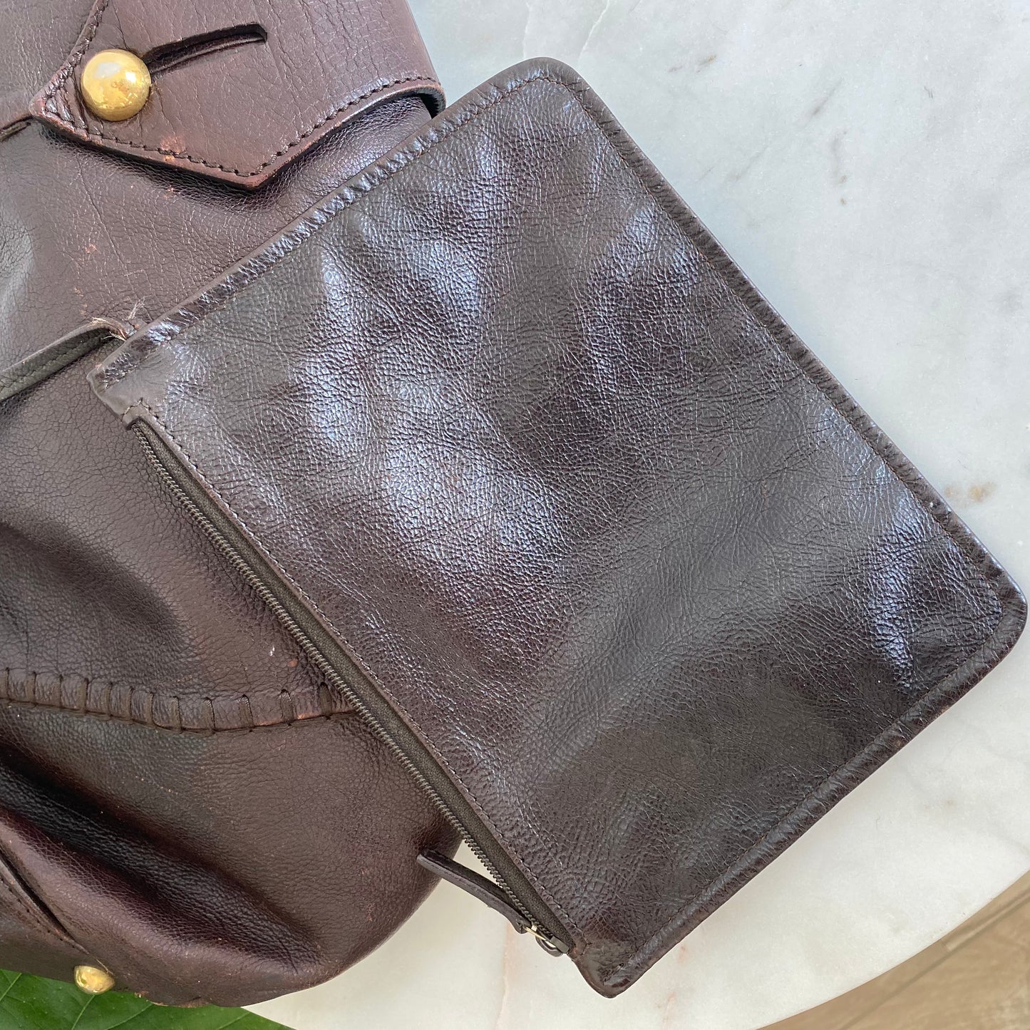 Yves Saint Laurent Vincennes Mombasa Leather Shoulder Bag
