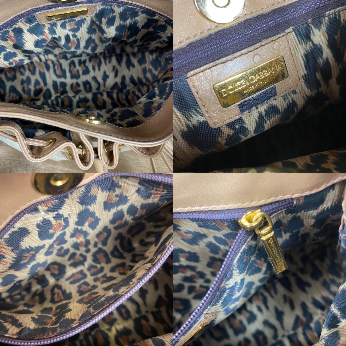 Dolce & Gabbana Suede Drawstring Tassel Bag
