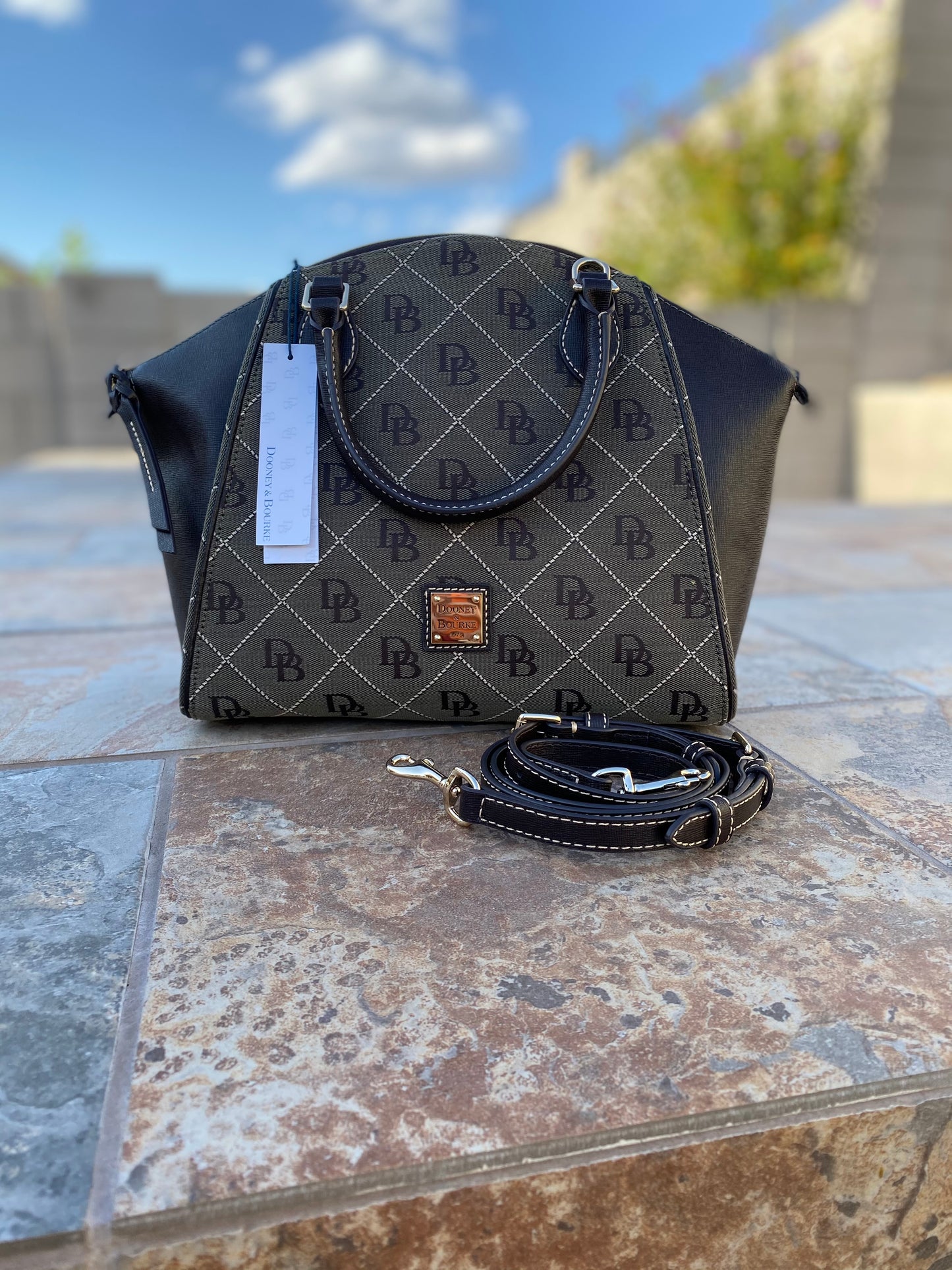 Dooney & Bourke Sydney Logo Dome Satchel