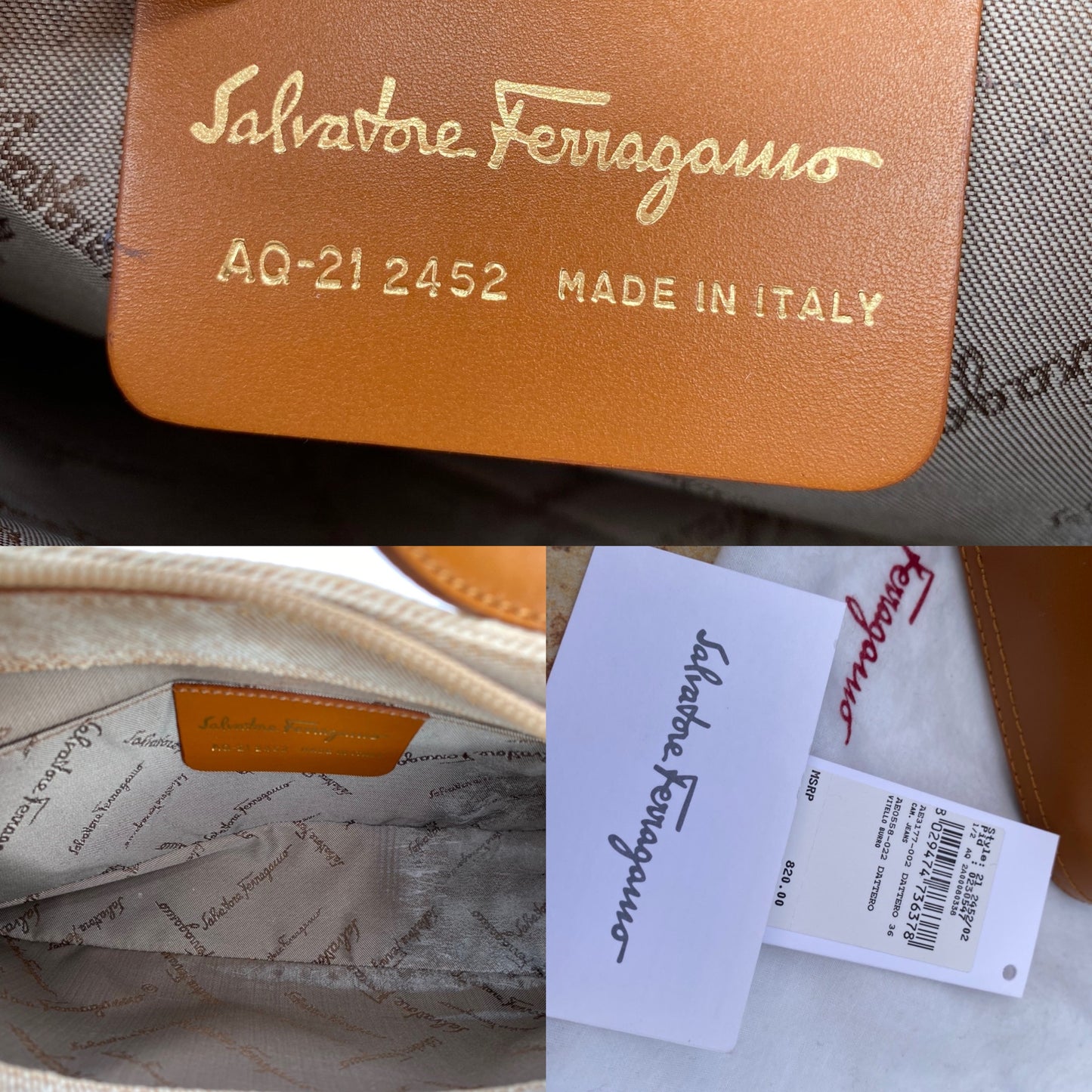 Salvatore Ferragamo Vintage Suede Leather Shoulder Bag