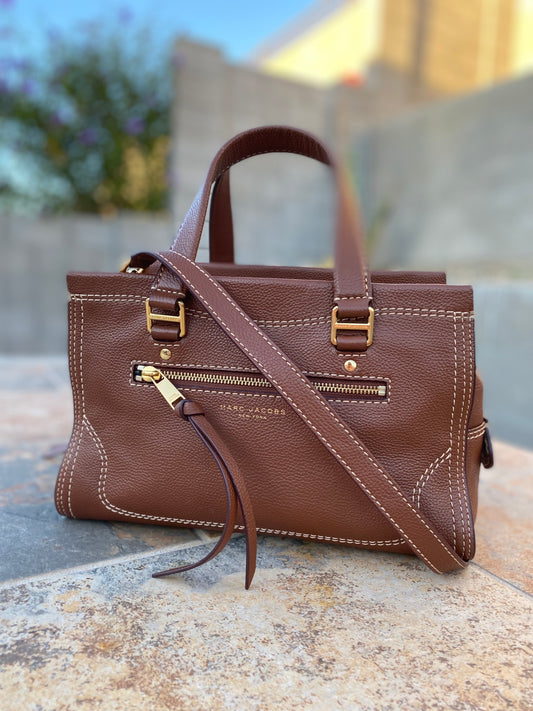 Marc Jacobs Cruiser Stitched Leather Satchel