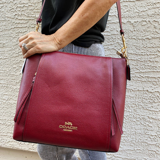 Coach Marlon Pebbled Leather Hobo Crossbody