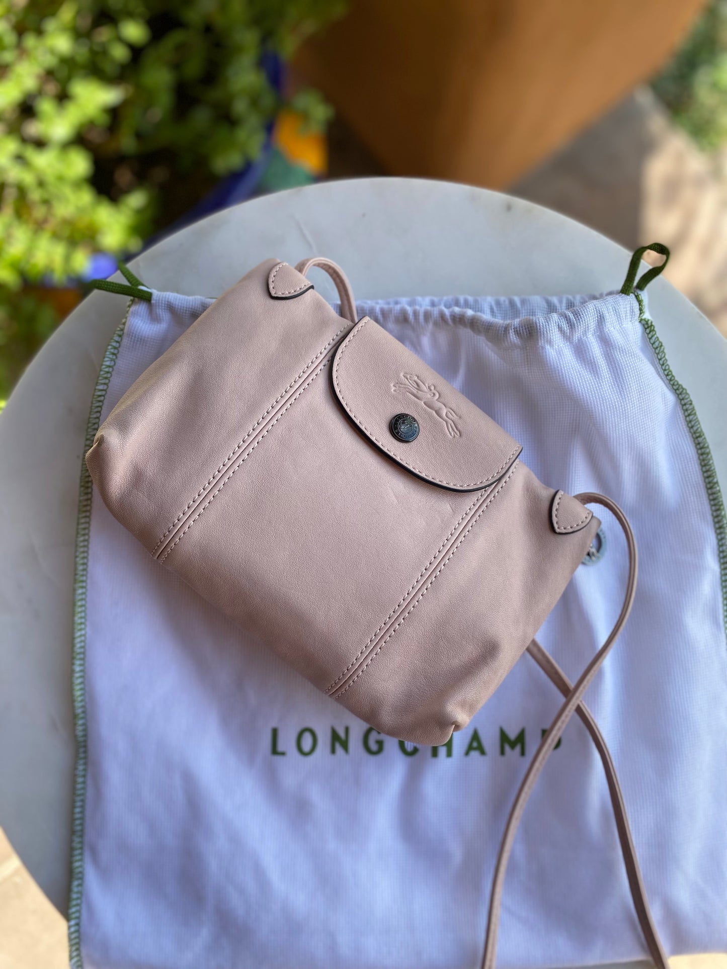Longchamp Le Pliage Cuir Leather Crossbody