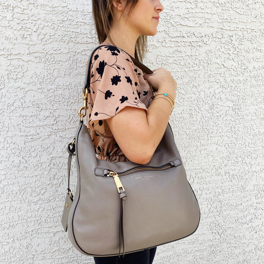 Marc Jacobs Recruit Pebbled Leather Hobo Bag