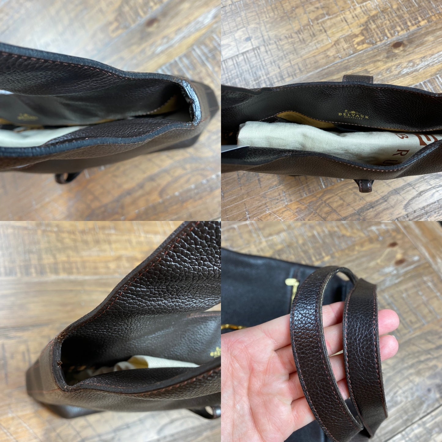 Delvaux Pebbled Leather Vintage Shoulder Bag