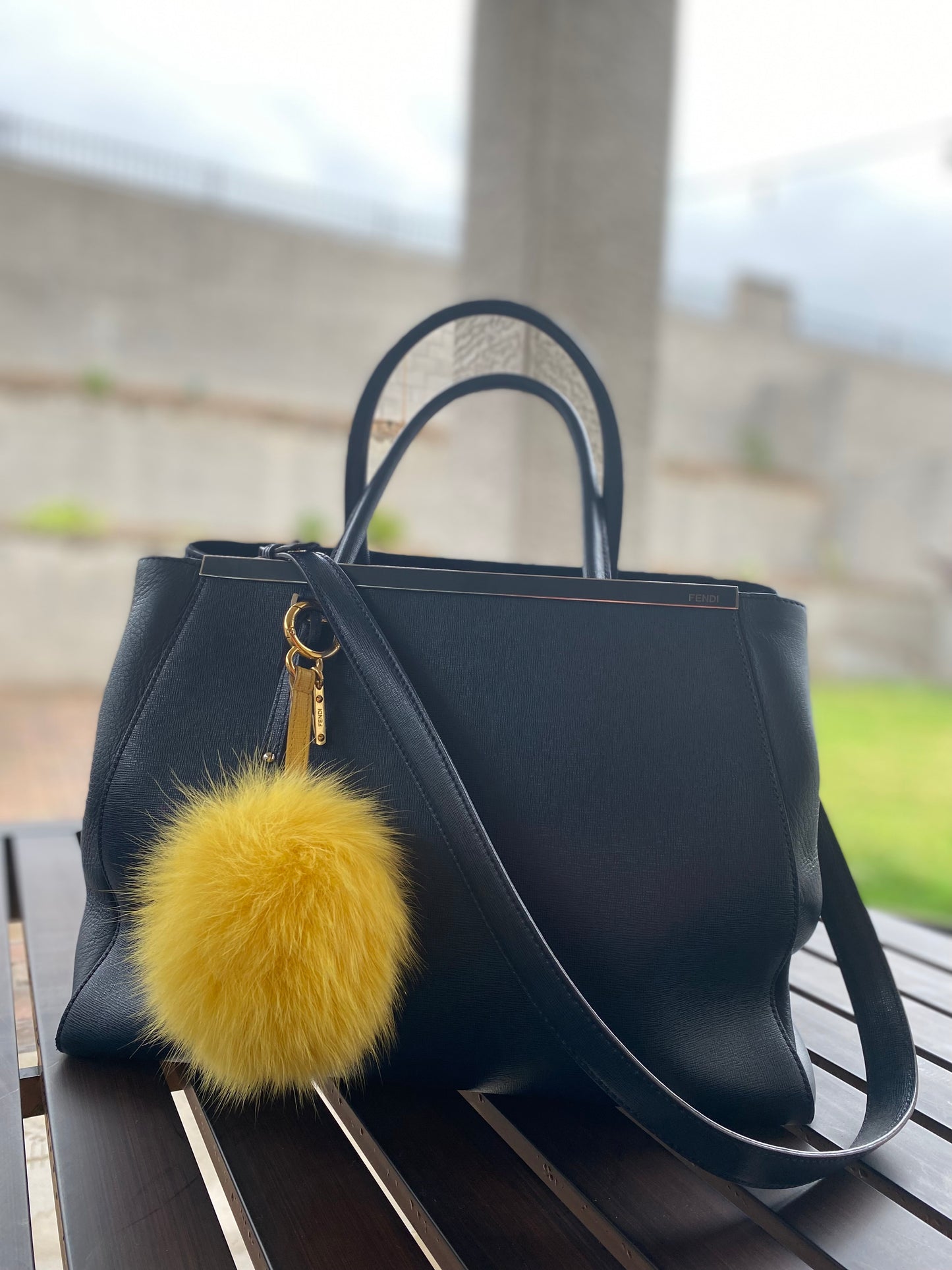 Fendi Fur and Leather Pom Pom Bag Charm