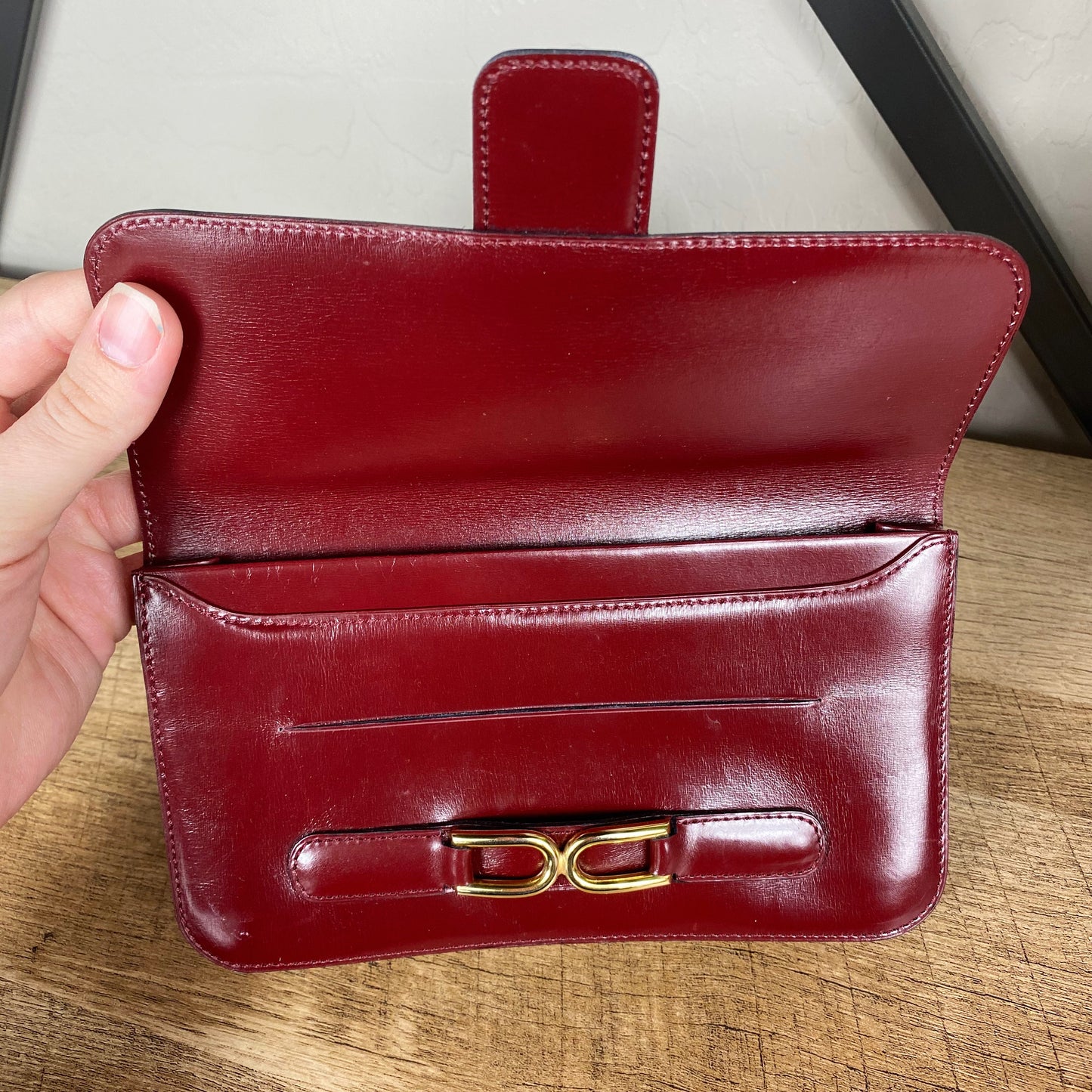 Delvaux Vintage Leather Wallet Clutch