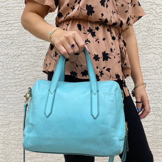 Fossil Sydney Leather Satchel Crossbody Bag