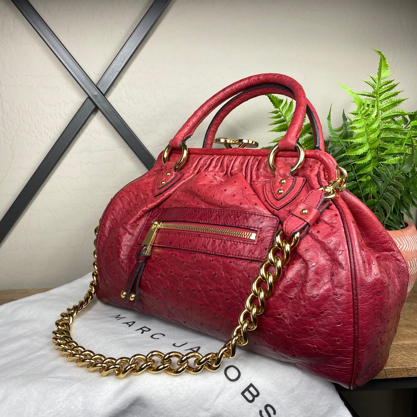 Marc Jacobs Limited Edition Ostrich Ombré Stam Bag