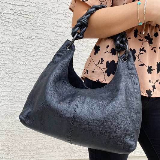 Bottega Veneta Cervo Deerskin Braided Shoulder Bag