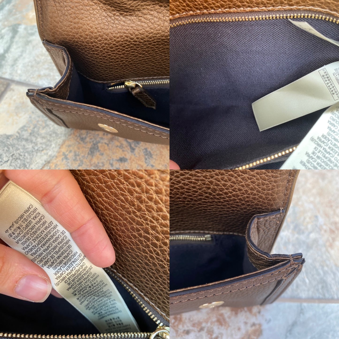 Burberry Leather Metallic Color Block Ambrose Clutch