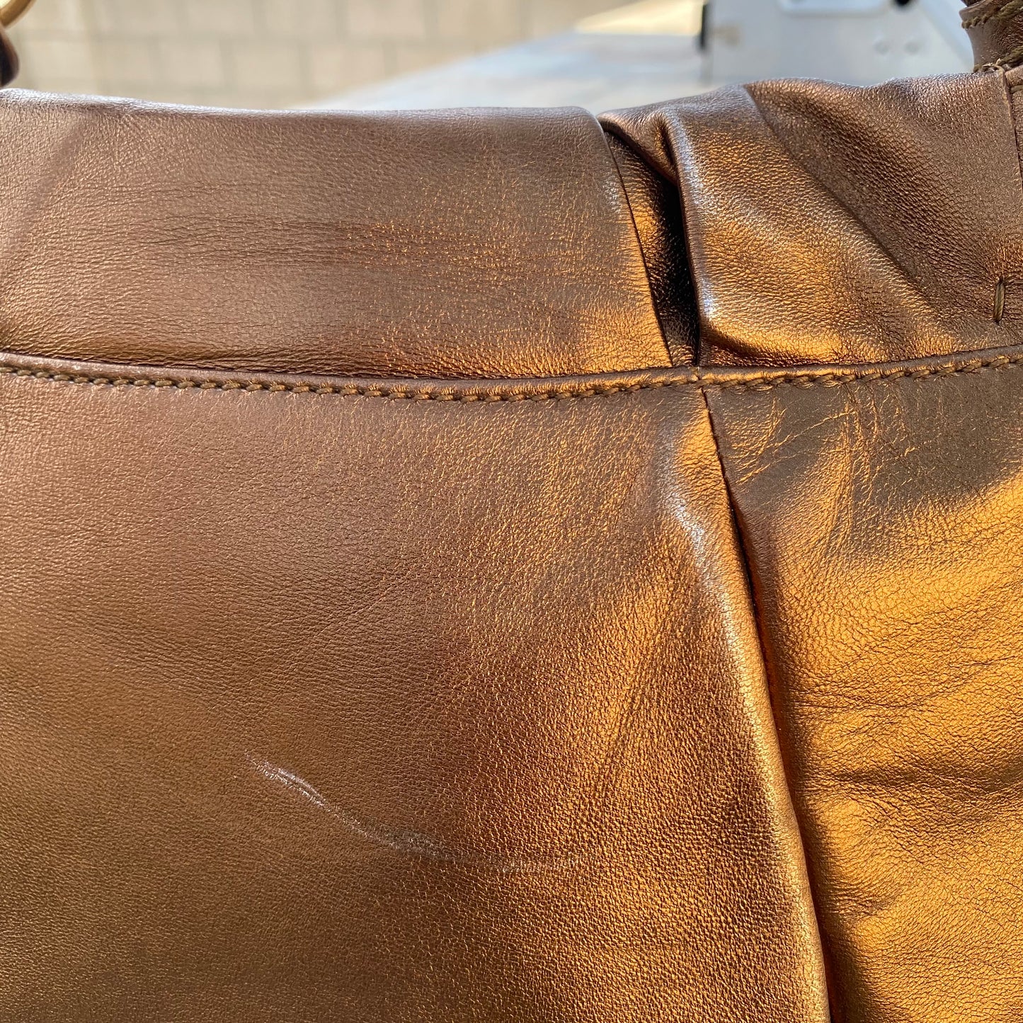 Yves Saint Laurent YSL Bow Leather Hobo Shoulder Bag