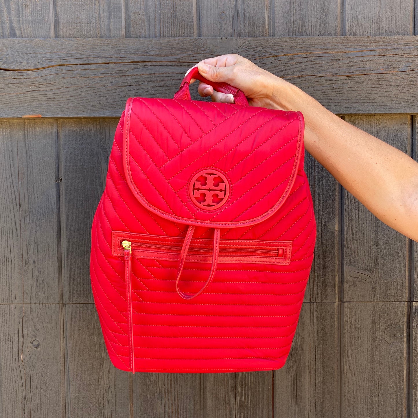 Tory Burch Quilted Nylon Backpack