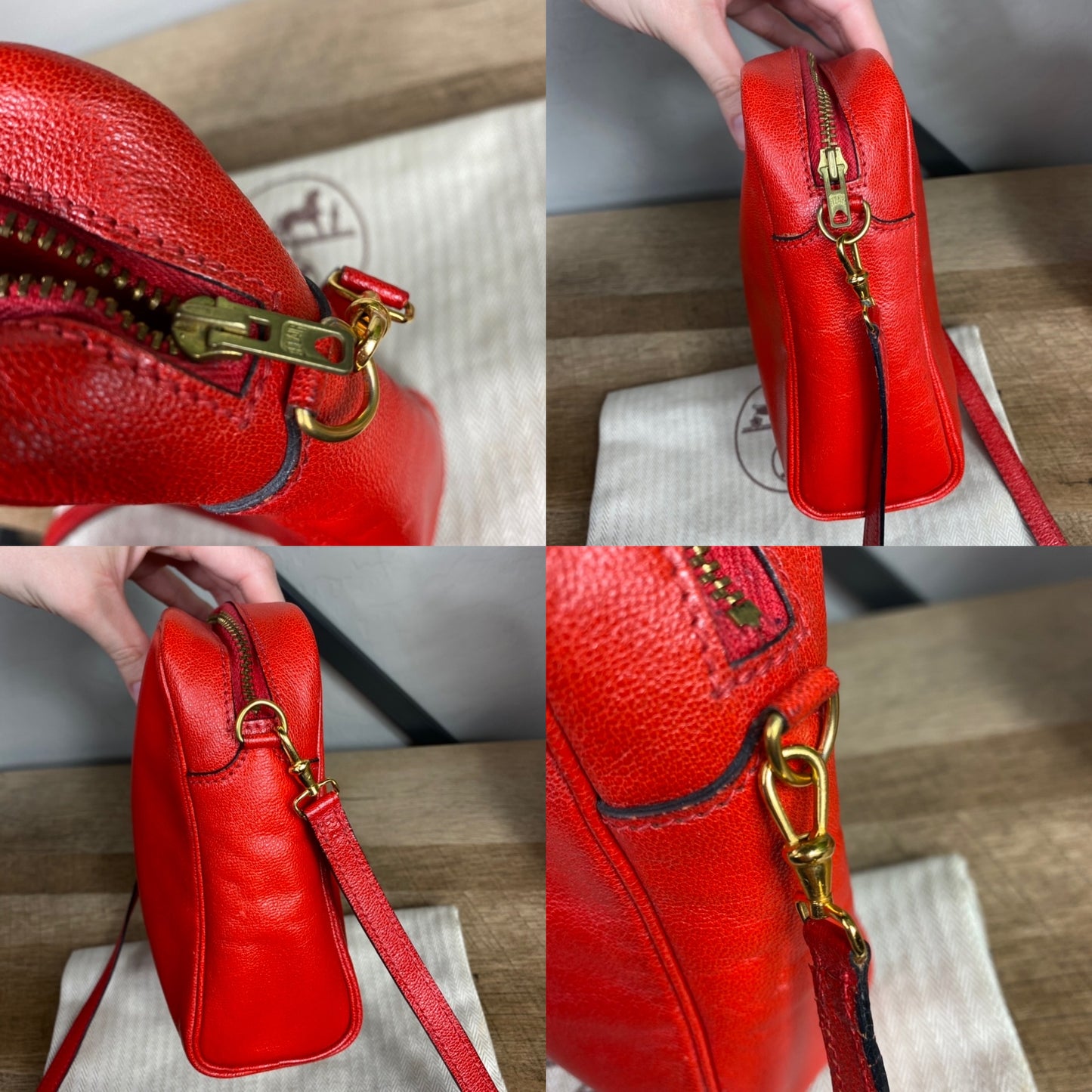 Hermès Vintage Leather Jockey Crossbody