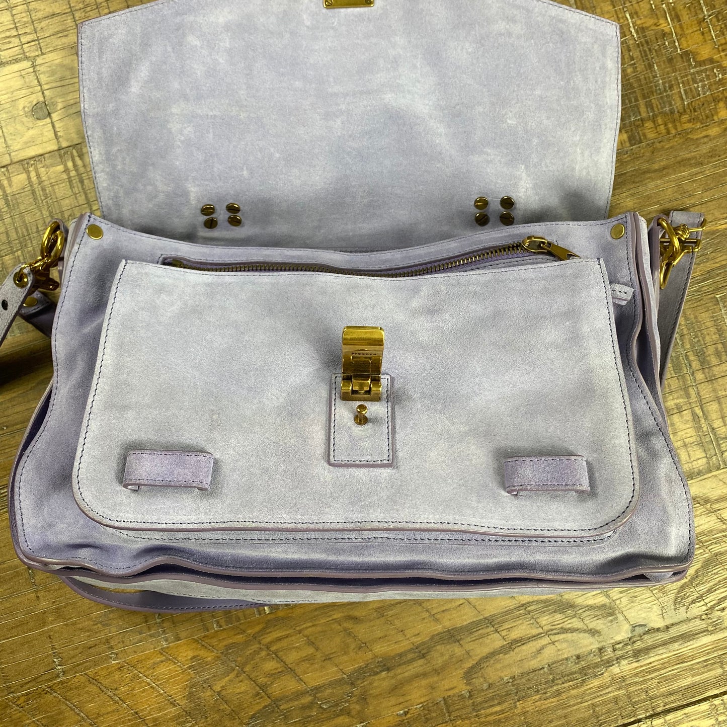 Proenza Schouler PS1 Suede Leather Satchel