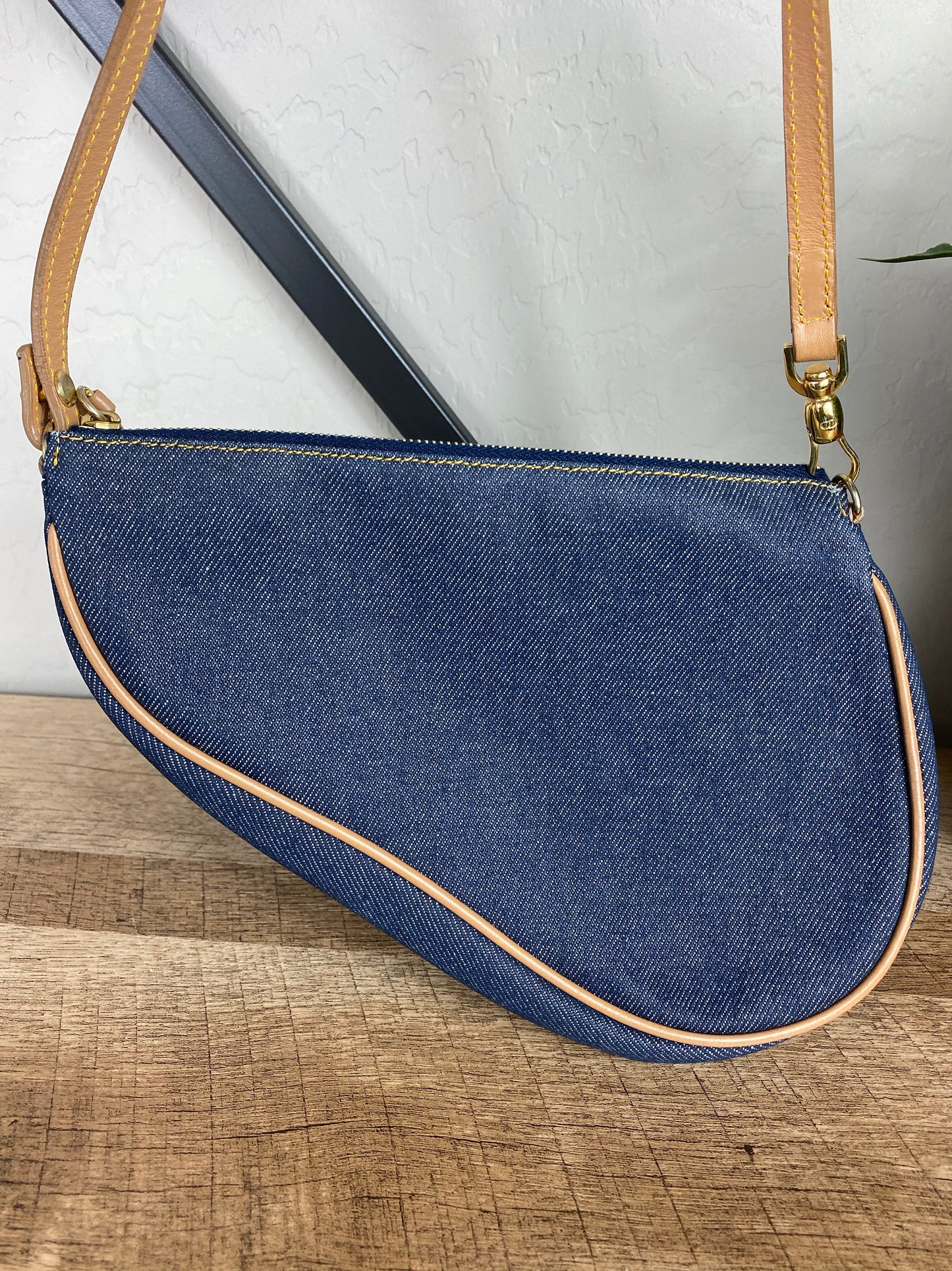 Dior Vintage Denim Saddle Mini Pochette