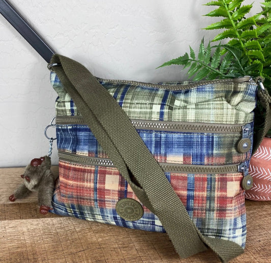 Kipling Alvar Plaid Crossbody Bag