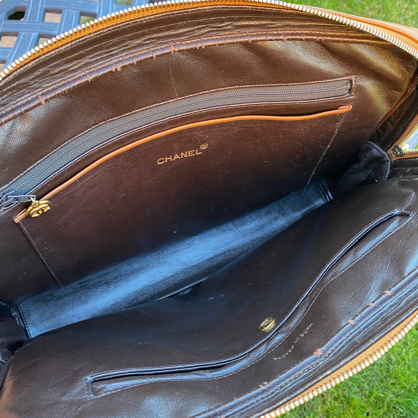 Chanel Vintage Quilted Chain Leather Shoulder Bag