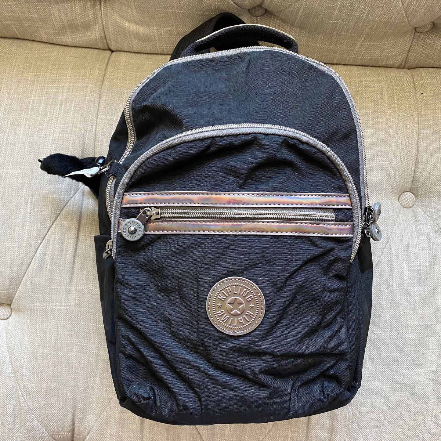 Kipling Seoul Black Iridescent Backpack