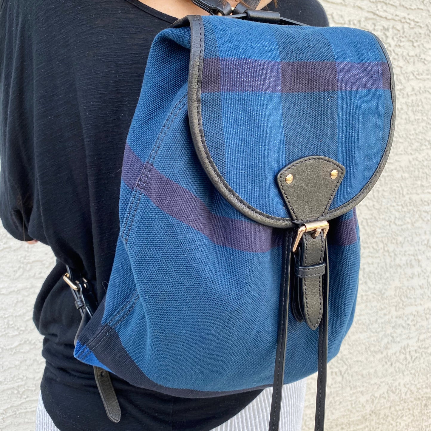 Burberry Medium Chiltern Canvas Check Backpack