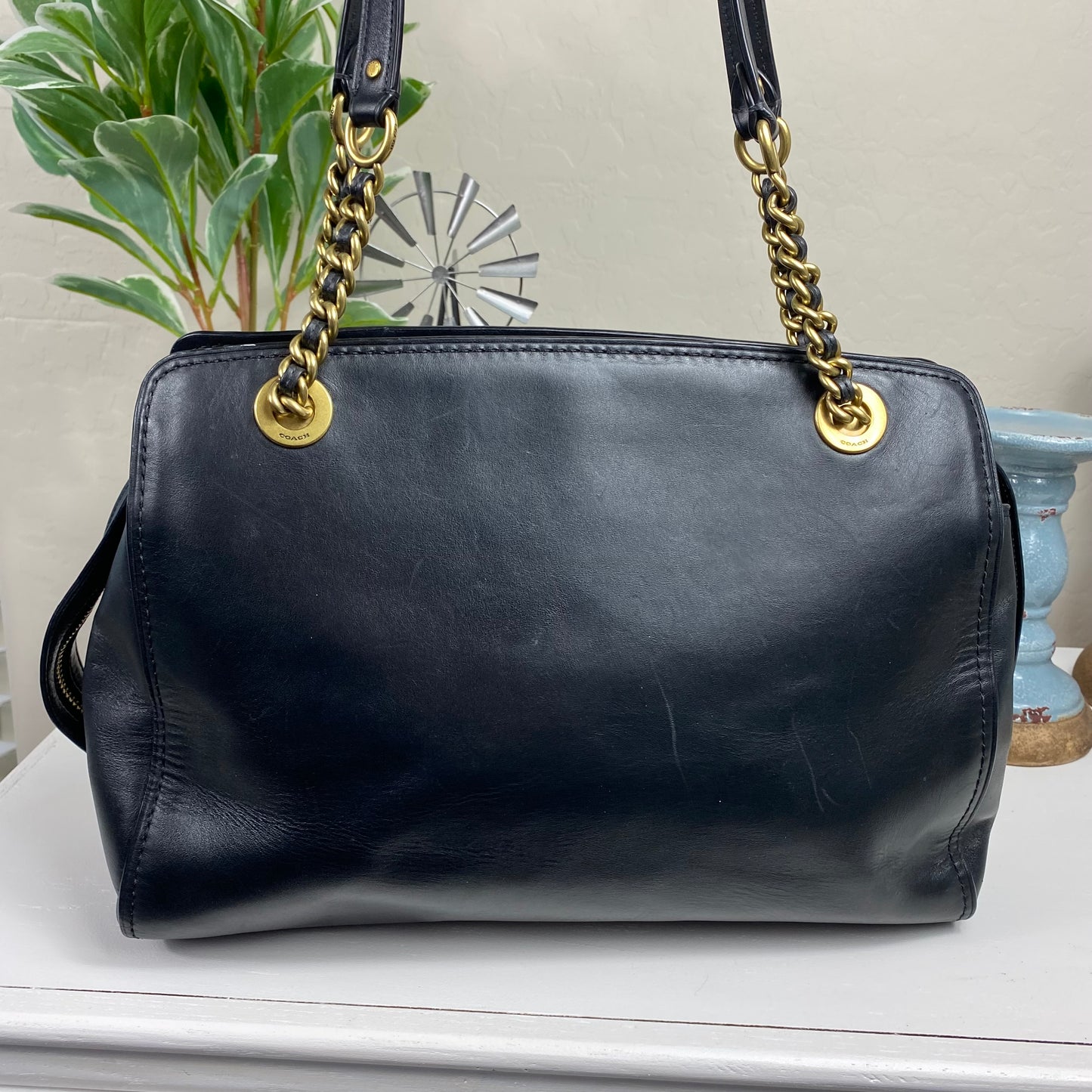 Coach Parker Leather Shoulder Bag