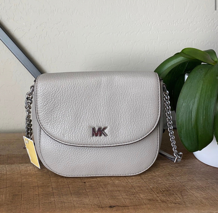 Michael Kors Half Dome Leather Crossbody Bag