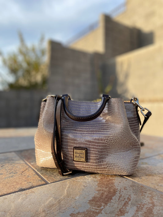 Dooney & Bourke Embossed Lizard Barlow Tote