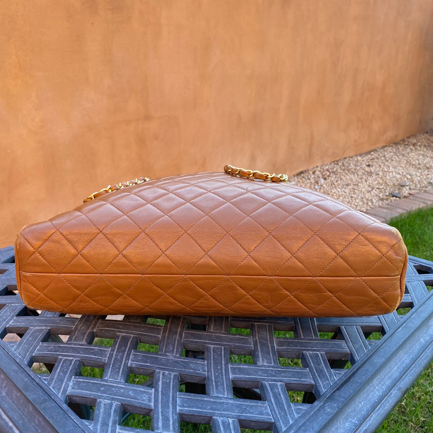 Chanel Vintage Quilted Chain Leather Shoulder Bag