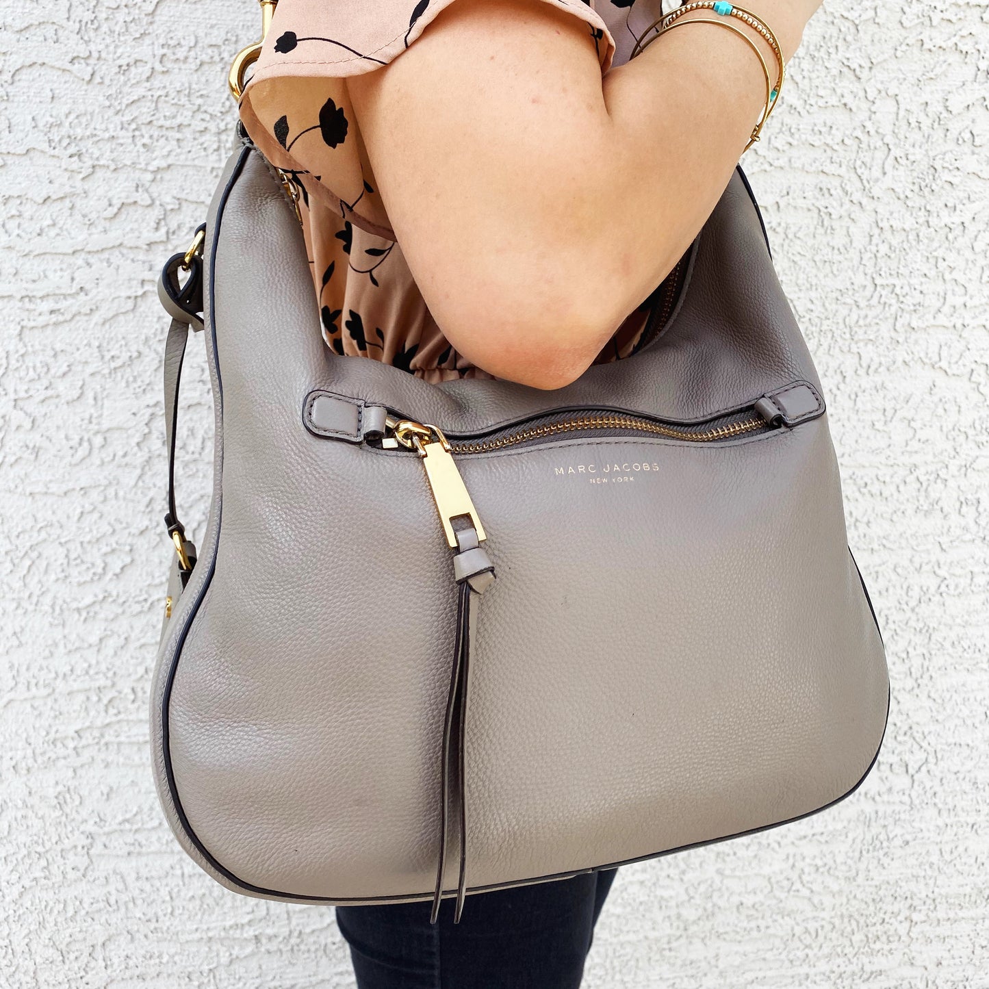 Marc Jacobs Recruit Pebbled Leather Hobo Bag