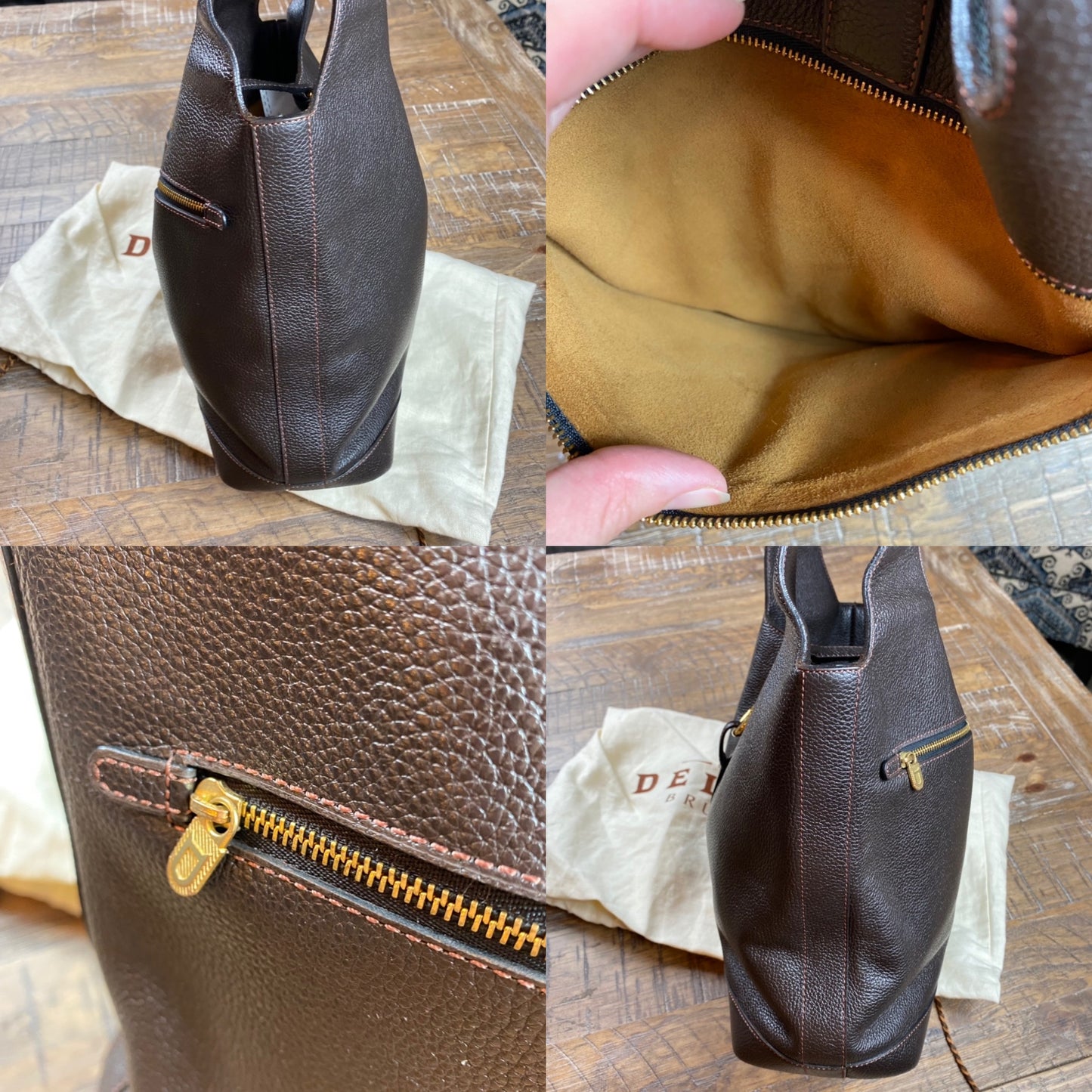 Delvaux Pebbled Leather Vintage Shoulder Bag