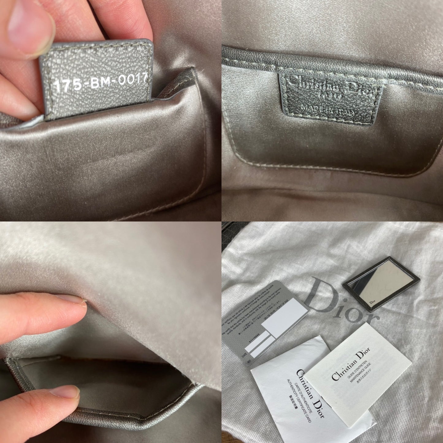 Christian Dior Lady Dior Cannage Chain Clutch Bag