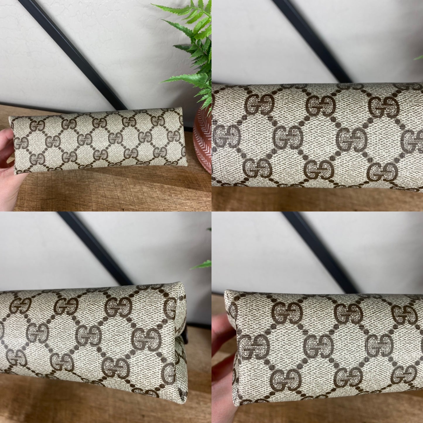 Gucci Vintage GG Cosmetic Zipper Pouch