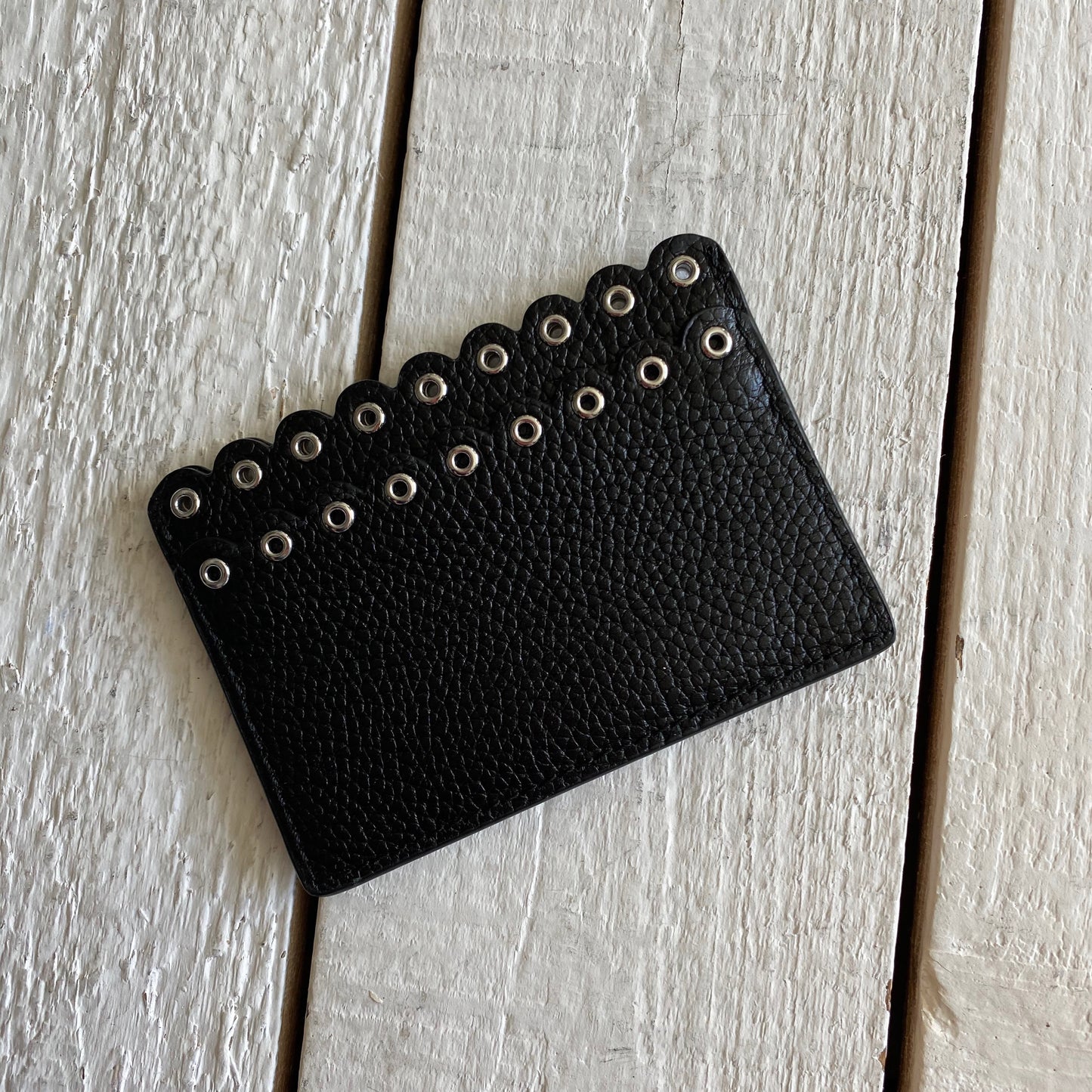 Michael Kors Leather Eyelet Studded Card Holder