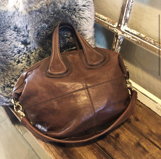 Givenchy Large Nightingale Leather Shoulder Bag