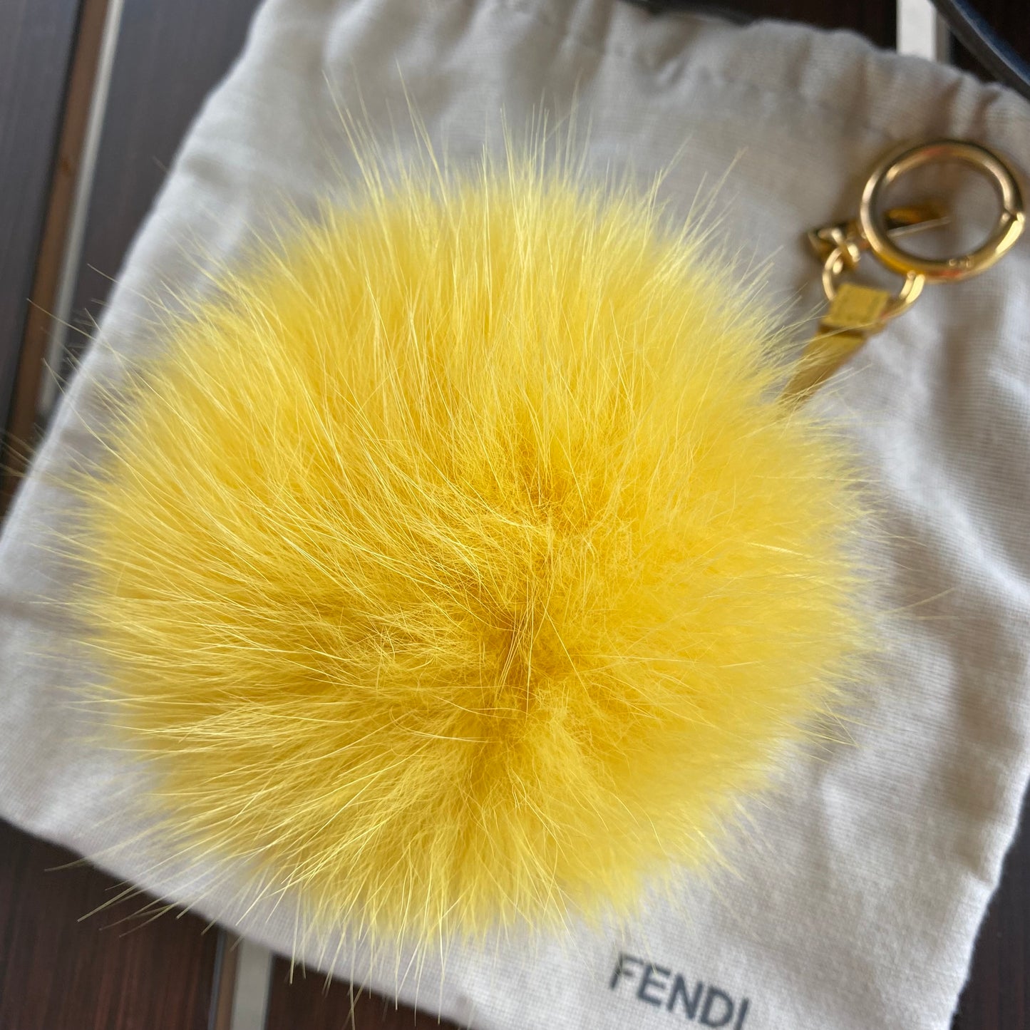 Fendi Fur and Leather Pom Pom Bag Charm