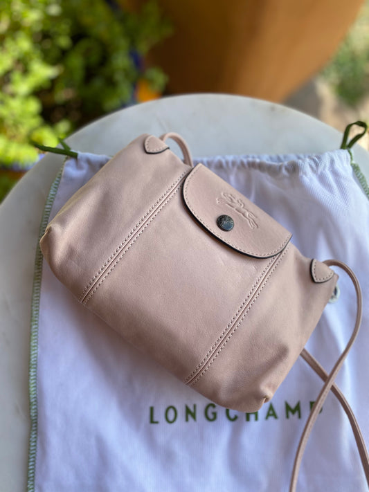 Longchamp Le Pliage Cuir Leather Crossbody
