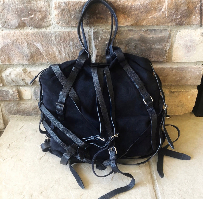 Alexander Wang Kirsten Suede Strappy Shoulder Bag