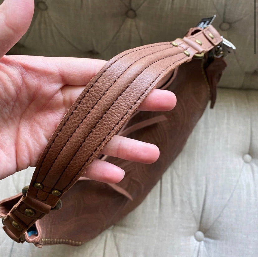 The Sak Sequoia Tooled Leather Hobo Shoulder Bag