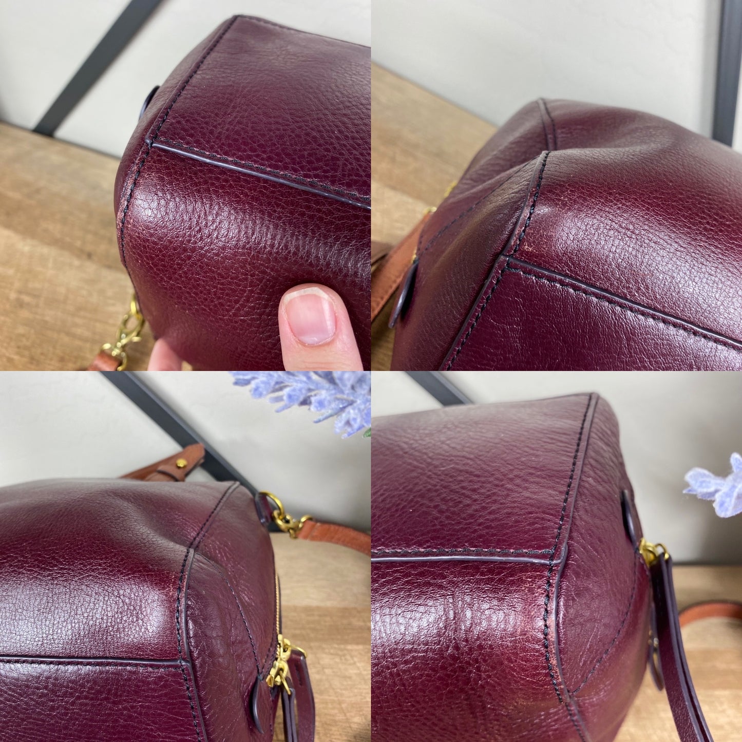 Fossil Rachel Leather Satchel Crossbody Bag
